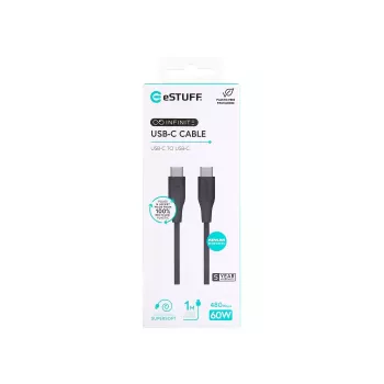 eSTUFF ES604180 USB-kaabel USB 2.0 1 m USB C Must