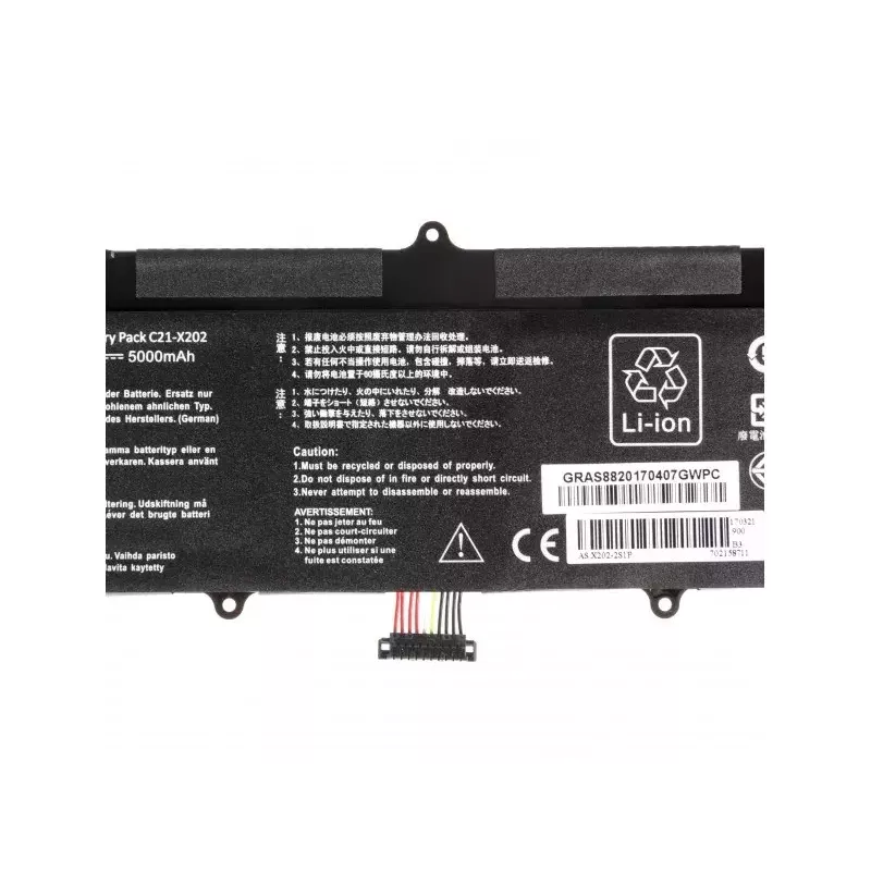 Aku ASUS sülearvutitele Green Cell AS88 — ühildub mudelitega X201E, F201E, VivoBook F202E, Q200E, S200E, X202E
