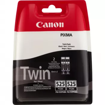 Canon PGI-525PGBK Pigment Must tindikassett (Twin Pack), Must, Pigmentpõhine tint, 2 tk, 682 lehekülge, Mitmikpakend