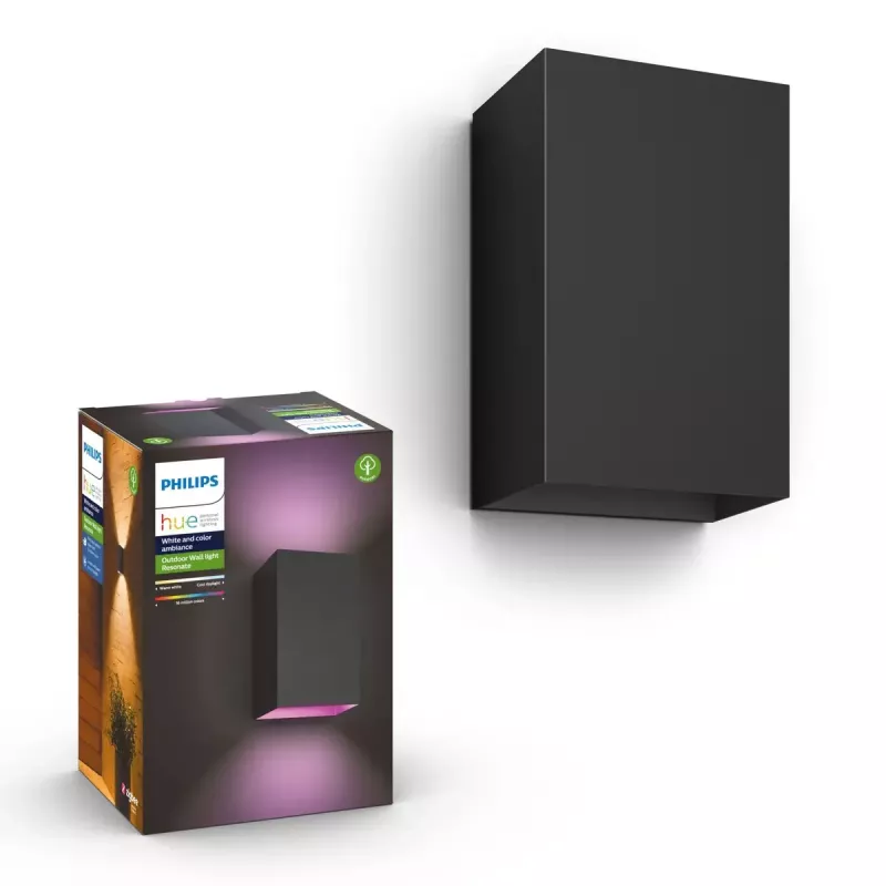 Philips Hue Valge and colour ambience Resonate LED välisseinavalgusti, must
