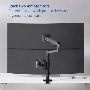 ACT monitorihoidik 49 tolli kontori premium, gaasivedru, postile kinnitatav, 2 monitori