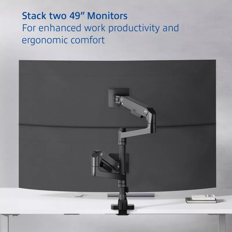 ACT monitorihoidik 49 tolli kontori premium, gaasivedru, postile kinnitatav, 2 monitori