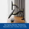 ACT monitorihoidik 49 tolli kontori premium, gaasivedru, postile kinnitatav, 2 monitori
