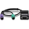 PS/2-kaabel Trendnet TK-CAT5P 0,4 m 2x 6-p Mini-DIN Must