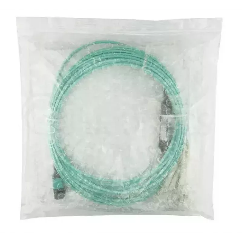 Fiiberoptiline kaabel BlueOptics 9380014-10M MPO kuni 4x LC, 10 m, OM3, akvamariin