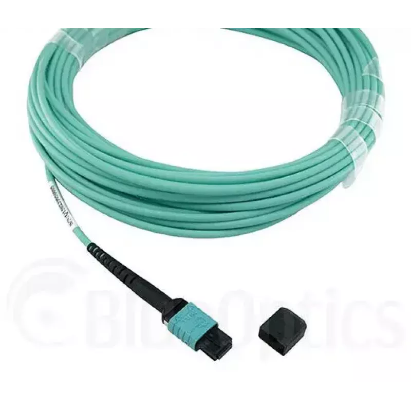 Fiiberoptiline kaabel BlueOptics OCTCABLE10M-SR 10 m OM3 MPO kuni 4×LC Aqua