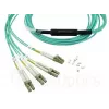 Fiiberoptiline kaabel BlueOptics OCTCABLE10M-SR 10 m OM3 MPO kuni 4×LC Aqua