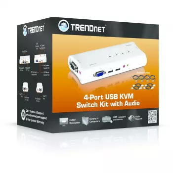 KVM-lüliti Trendnet TK-409K USB VGA 2048x1536 1,6 m juhtmega sinine