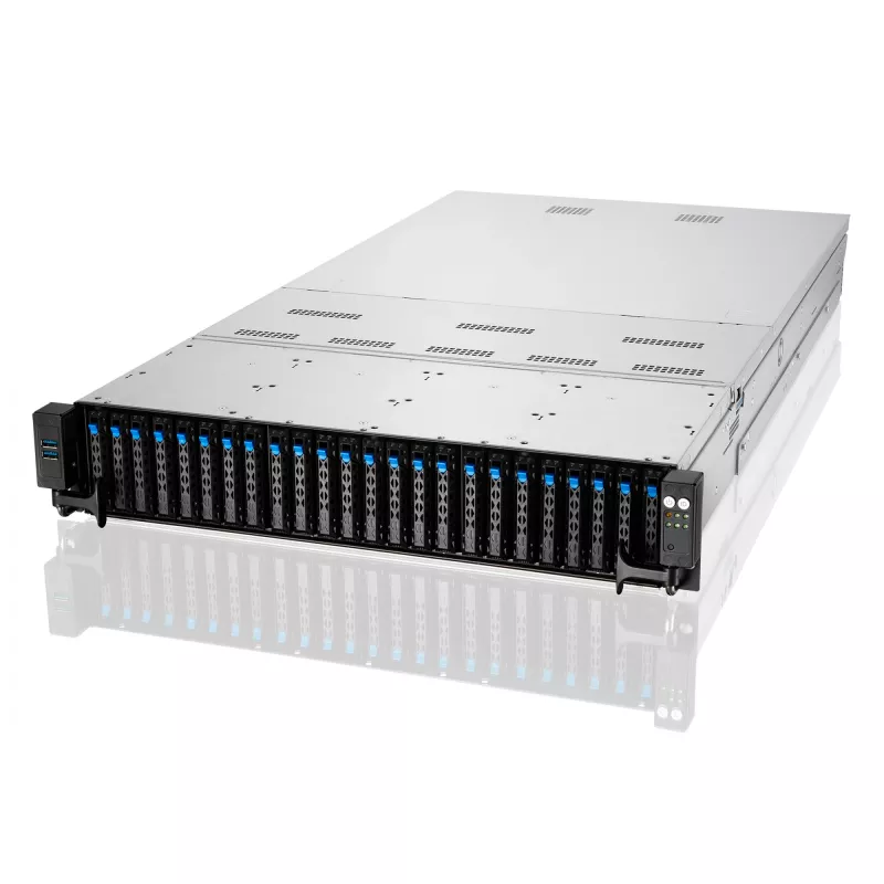 ASUS RS720-E11-RS24U Intel C741 Rack (2U) must, hõbedane