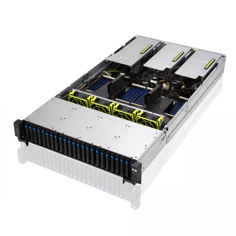 ASUS RS720-E11-RS24U Intel C741 Rack (2U) must, hõbedane