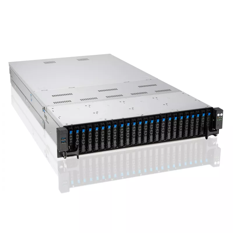 ASUS RS720-E11-RS24U Intel C741 Rack (2U) must, hõbedane