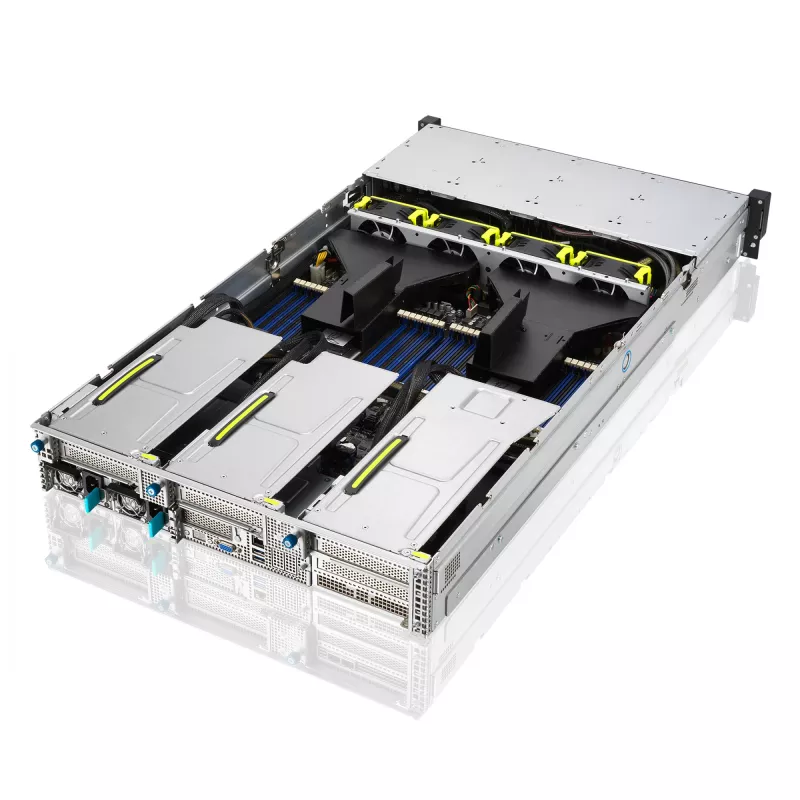 ASUS RS720-E11-RS24U Intel C741 Rack (2U) must, hõbedane