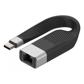 Techly ICOC USBC-RJ45 võrgukaabel Must 0,144 m