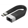 Techly ICOC USBC-RJ45 võrgukaabel Must 0,144 m