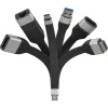 Techly ICOC USBC-RJ45 võrgukaabel Must 0,144 m