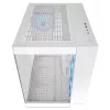 PC Midi Torn Korpus Cougar FV150 ARGB Valge — ATX/Mikro-ATX/Mini-ITX, 3x120mm ees, 1x120mm taga, 2x3,5 tolli + 2x2,5 tolli pesad, USB 3.2 Gen1