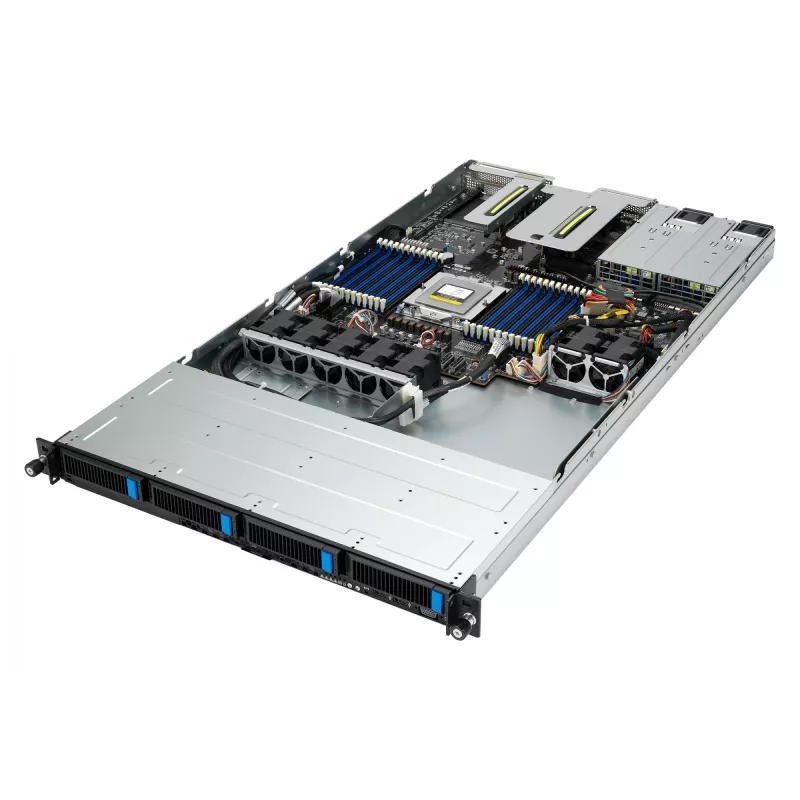 ASUS RS500A-E12-RS4U Socket SP5 Rack (1U) Must, Hõbe