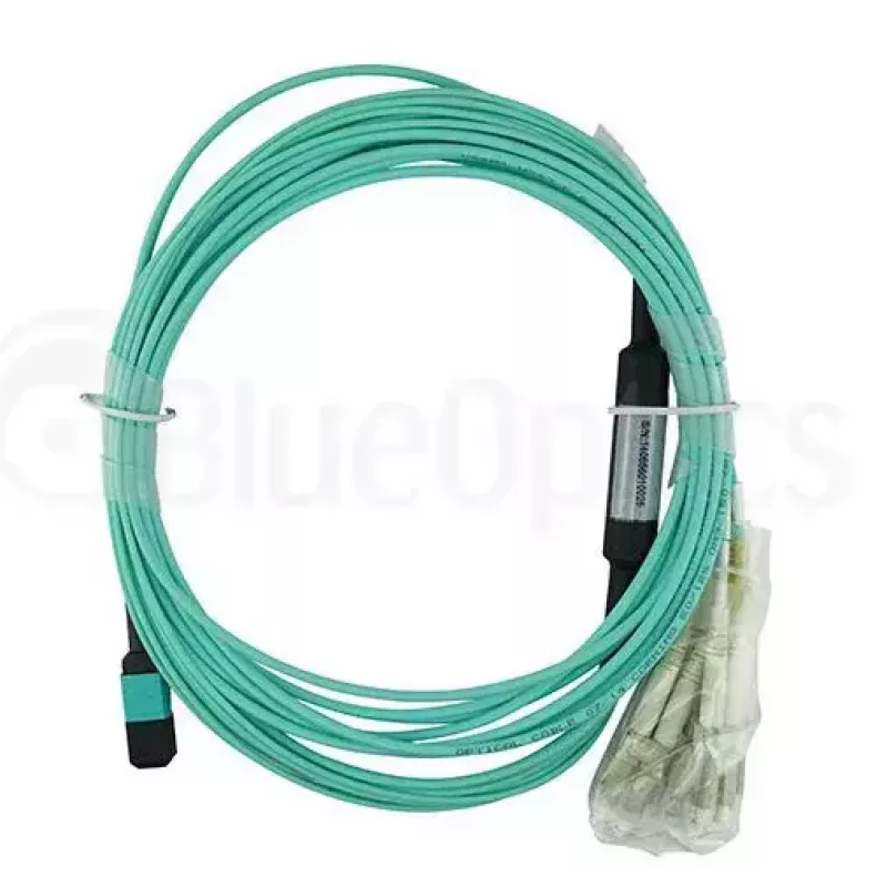 Fiiberoptiline kaabel BlueOptics MC6709309-010-BO 10 m OM3 MPO kuni 4×LC (50 µm) akva