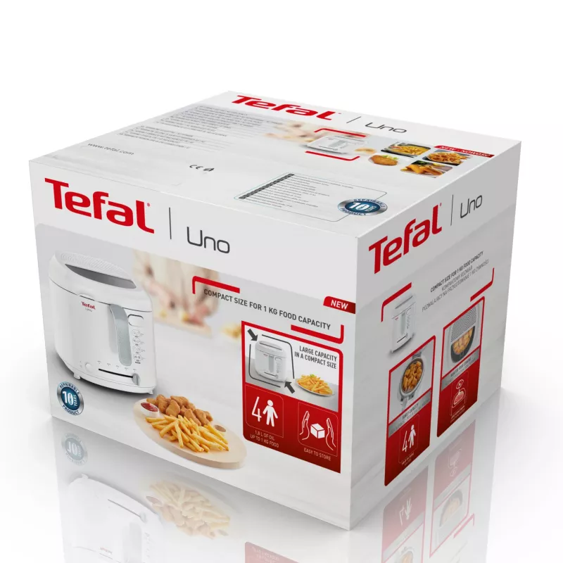 Tefal Uno FF203130 fritüür Ühekordne 1,8 L Eraldiseisev 1600 W Sügavkülmik Valge