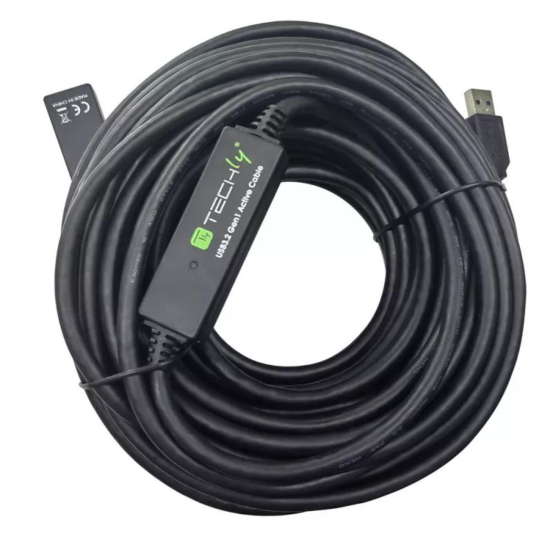 Techly ICUR30200G USB-kaabel USB 3.2 Gen 1 (3.1 Gen 1) 20 m USB A Must