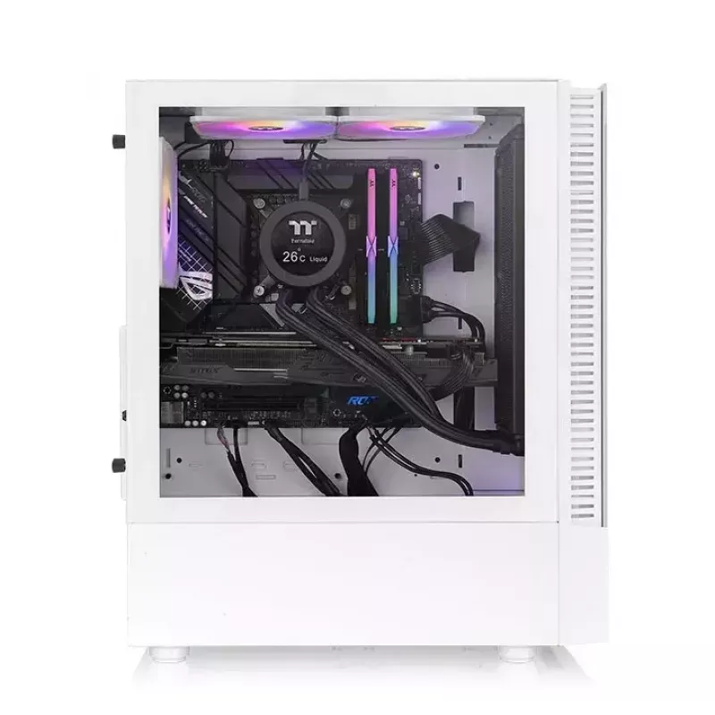 PC Case Thermaltake View 200 TG Snow ARGB Midi Tower Valge