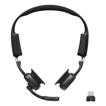 SHOKZ OpenMeet UC juhtmevaba Bluetooth luujuhtivusega videokonverentsi peakomplekt USB-C adapteriga