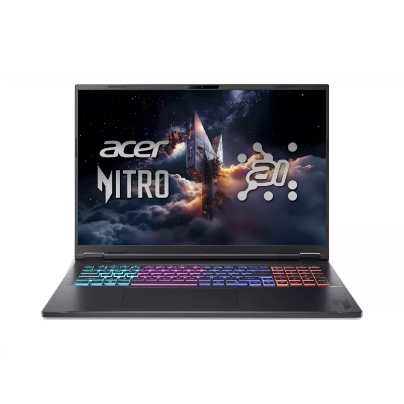 Acer Nitro 18 AI AMD AN18-61-R952 AMD Ryzen AI 9 365 sülearvuti 45,7 cm (18 tolli) WQXGA 32 GB DDR5-SDRAM 2 TB SSD NVIDIA GeForce RTX 5070 Ti Wi-Fi 6E (802.11ax) Windows 11 Home Saksa Must