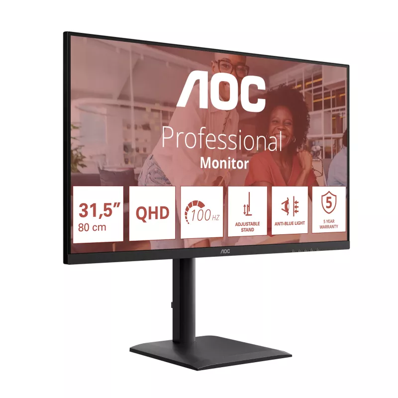 AOC E4 Q32E4U arvutimonitor 80 cm (31,5 tolli) 2560 x 1440 pikslit Quad HD LED Must
