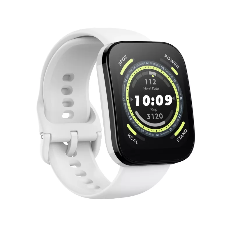 Amazfit Bip 5 4,85 cm (1,91 tolli) TFT 45,9 mm Digitaalne 320 x 380 pikslit Puuteekraan Valge GPS (satelliit)