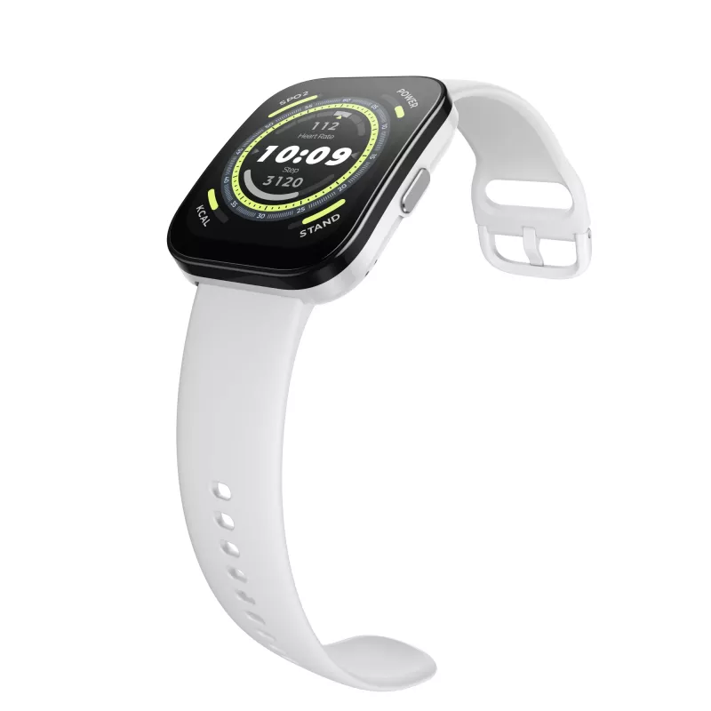 Amazfit Bip 5 4,85 cm (1,91 tolli) TFT 45,9 mm Digitaalne 320 x 380 pikslit Puuteekraan Valge GPS (satelliit)