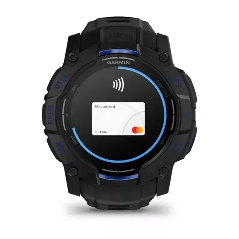 Nutikell GARMIN Instinct 3 45 mm, 1,3-tolline AMOLED, 416×416, GPS, alumiinium/GFRP-korpus, silikoonrihm