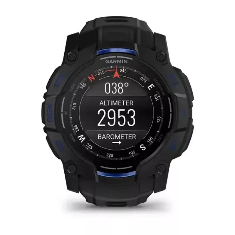 Nutikell GARMIN Instinct 3 45 mm, 1,3-tolline AMOLED, 416×416, GPS, alumiinium/GFRP-korpus, silikoonrihm