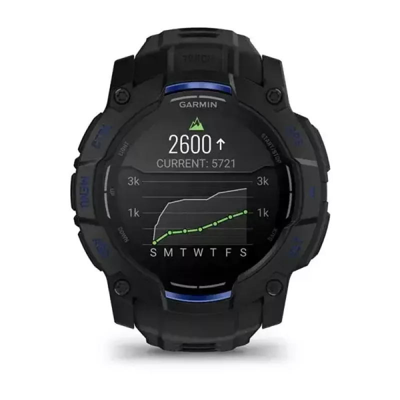 Nutikell GARMIN Instinct 3 45 mm, 1,3-tolline AMOLED, 416×416, GPS, alumiinium/GFRP-korpus, silikoonrihm