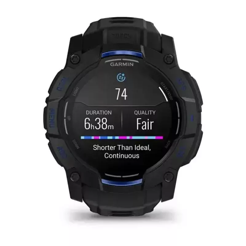 Nutikell GARMIN Instinct 3 45 mm, 1,3-tolline AMOLED, 416×416, GPS, alumiinium/GFRP-korpus, silikoonrihm