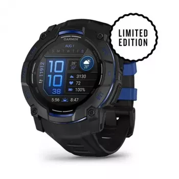 Nutikell GARMIN Instinct 3 45 mm, 1,3-tolline AMOLED, 416×416, GPS, alumiinium/GFRP-korpus, silikoonrihm