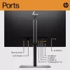 HP E24 G5 FHD PVC-vaba monitor, 60,5 cm (23,8 tolli), 1920 x 1080 pikslit, Full HD, LCD, 5 ms, must, hõbedane
