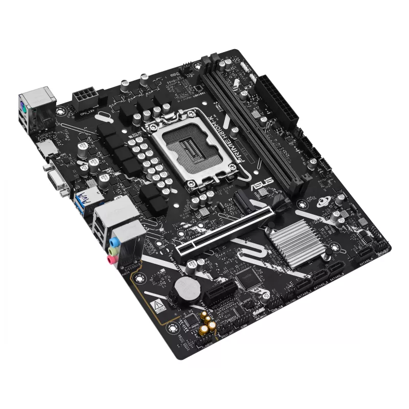 Emaplaat ASUS PRIME H810M-K — Intel H810, LGA 1851 (Socket V1), micro ATX, DDR5, kuni 128 GB, M.2 ja SATA III, Gigabit Ethernet