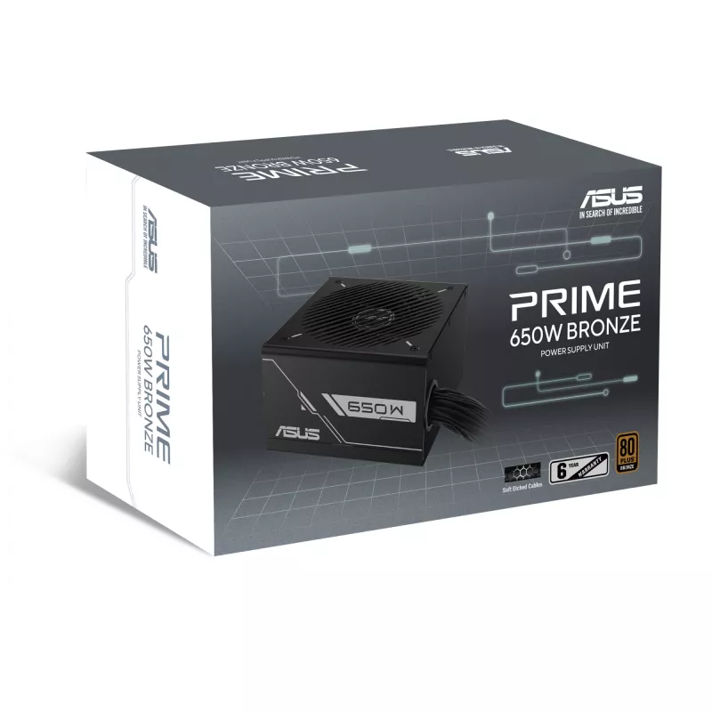 Toiteplokk ASUS Prime 650W ATX 20+4 pin, 80 PLUS Bronze, must, 13,5 cm ventilaator