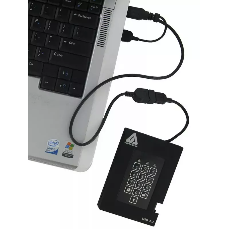 SSD-ketas Apricorn 256GB USB 3.2 Gen 1 Must A25-3PL256-S256F