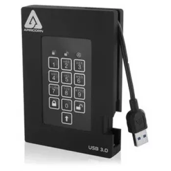 SSD-ketas Apricorn 256GB USB 3.2 Gen 1 Must A25-3PL256-S256F