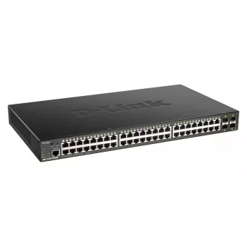 D-Link 48-pordine Gigabit-nutihallatav kommutaator 4 x 10G SFP+-ga, 370 vatti