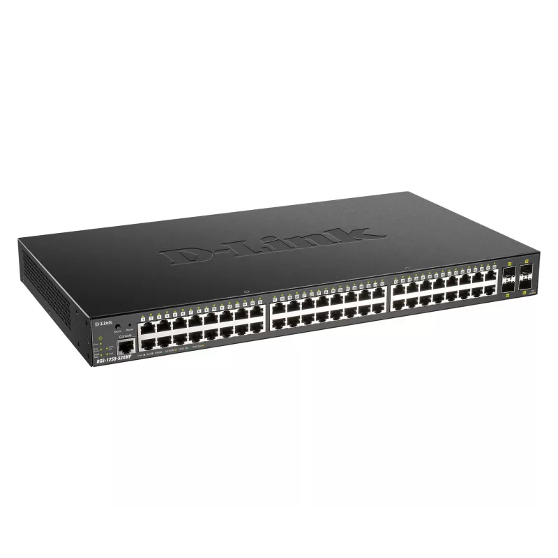 D-Link 48-pordine Gigabit-nutihallatav kommutaator 4 x 10G SFP+-ga, 370 vatti
