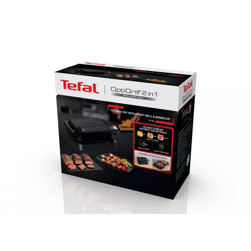 Kontaktgrill Tefal OptiGrill 2in1 GC7728 2100W Must