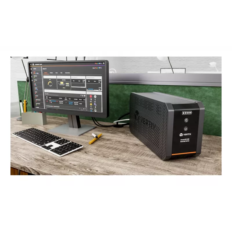 Vertiv PowerUPS 200 Essential PSA6E-1000IT-IEC, 1000 VA / 525 W, liin-interaktiivne, 1 kVA, 525 W, siinuslaine, 140 V, 290 V