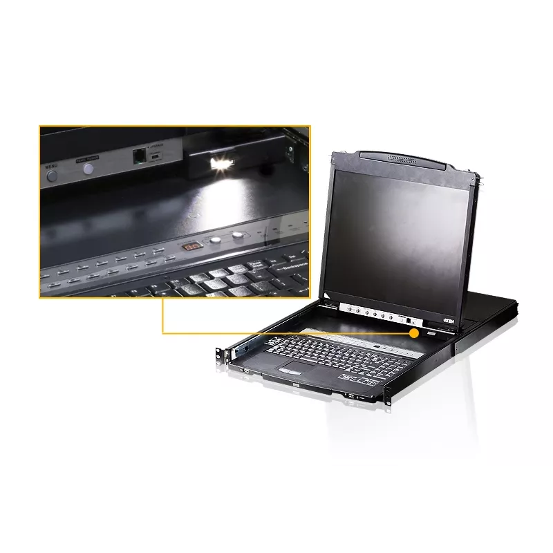 ATEN CL5816N KVM-lüliti riiulikinnitus Must