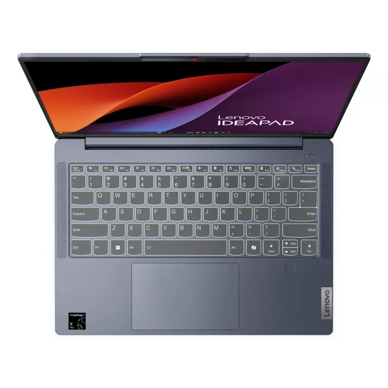 Lenovo IdeaPad õhuke 5 14Q8X9 Copilot+ PC Snapdragon X1-26-100 sülearvuti 35,6 cm (14 tolli) WUXGA 16 GB LPDDR5x-SDRAM 512 GB SSD Wi-Fi 7 (802.11be) Windows 11 Home saksa keel Sinine