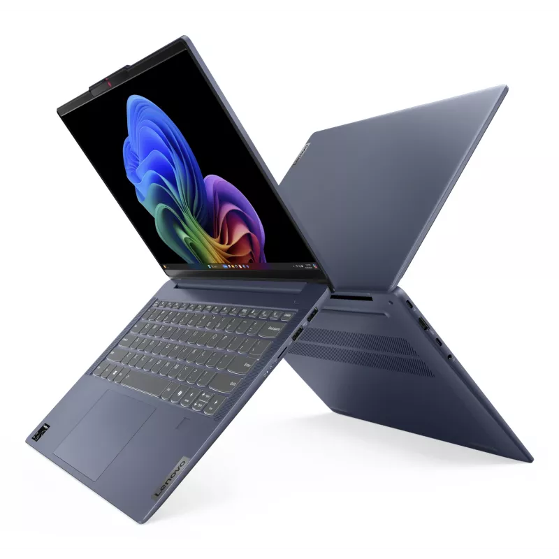 Lenovo IdeaPad õhuke 5 14Q8X9 Copilot+ PC Snapdragon X1-26-100 sülearvuti 35,6 cm (14 tolli) WUXGA 16 GB LPDDR5x-SDRAM 512 GB SSD Wi-Fi 7 (802.11be) Windows 11 Home saksa keel Sinine