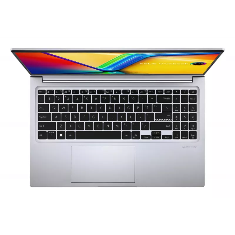ASUS Vivobook 15 OLED X1505VA-MA925 Intel® Core™ i9 i9-13900H Sülearvuti 39,6 cm (15,6 tolli) Wide Quad HD+ 8 GB DDR4-SDRAM 512 GB SSD Wi-Fi 6E (802.11ax) Saksa hõbe