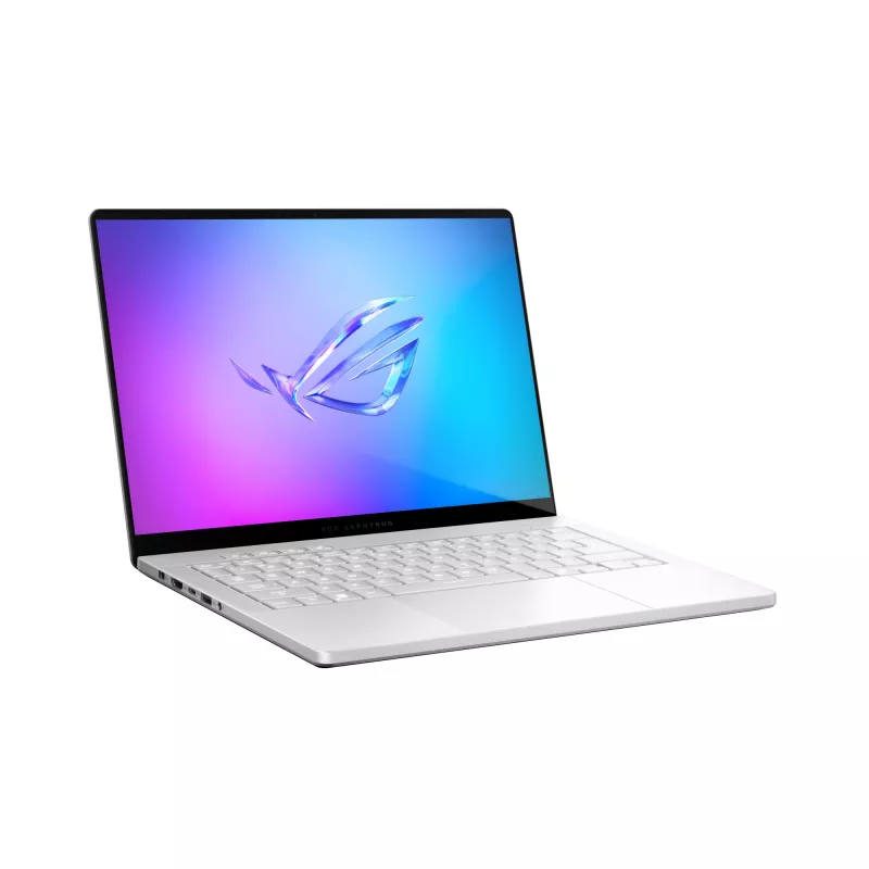 Sülearvuti ASUS ROG Zephyrus G14 GA403WR — AMD Ryzen AI 9 HX 370, 14-tolline WQXGA+ 2880×1800, 32 GB LPDDR5x, 2 TB SSD, RTX 5070 Ti, Windows 11 Home, valge