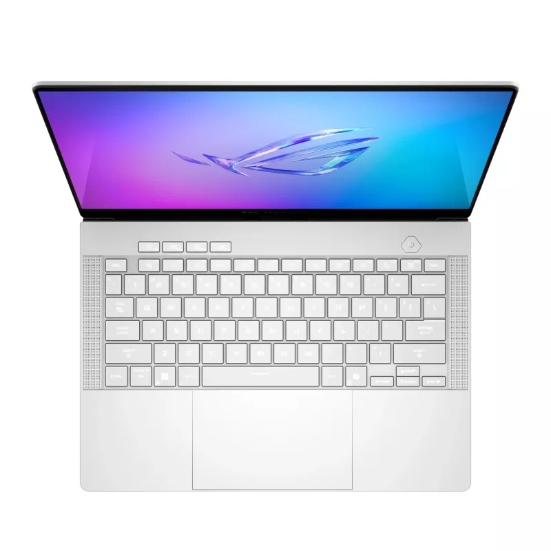 Sülearvuti ASUS ROG Zephyrus G14 GA403WR — AMD Ryzen AI 9 HX 370, 14-tolline WQXGA+ 2880×1800, 32 GB LPDDR5x, 2 TB SSD, RTX 5070 Ti, Windows 11 Home, valge